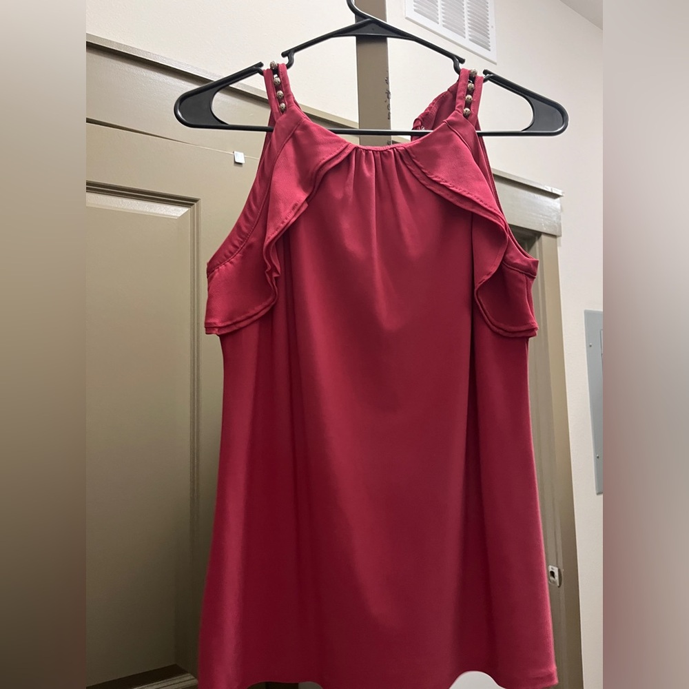 WHBM pink blouse halter top